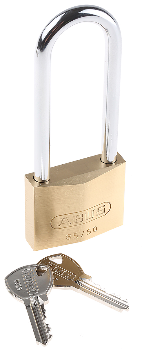 Key Weatherproof Brass, Steel Padlock, Keyed Alike, 8mm Shackle, 65mm Body