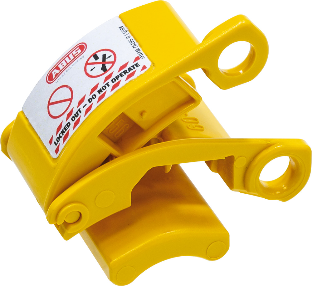 Yellow 1-Lock Polycarbonate Industrial Plug Lock Out, 7mm Shackle, 27mm Attachment
