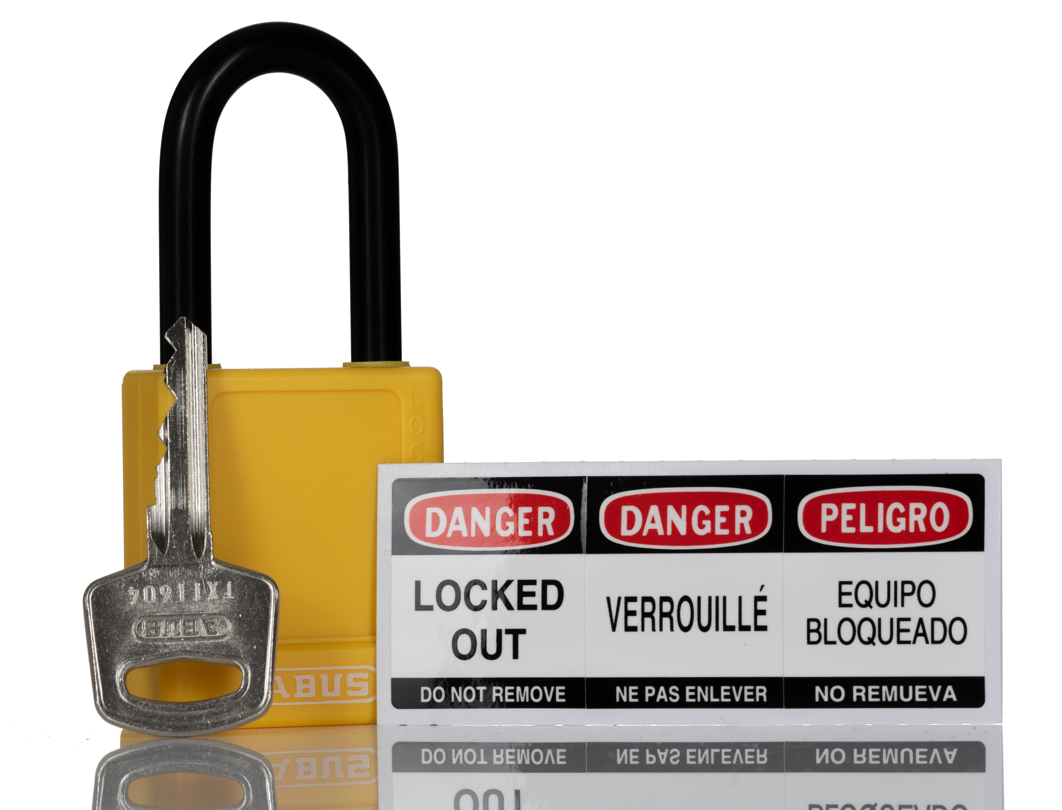 Key Weatherproof Aluminium, Steel Safety Padlock, 6.5mm Shackle, 38mm Body